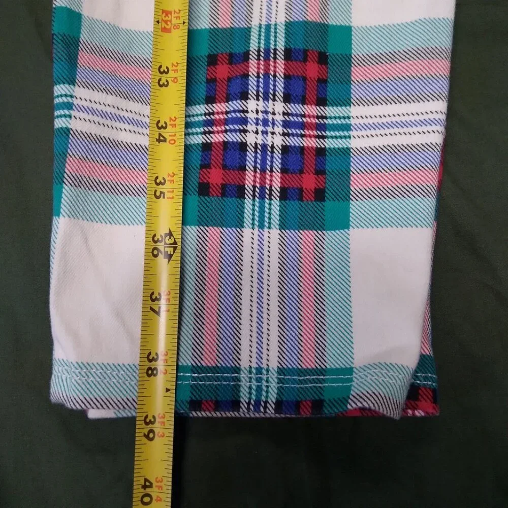 Terra & Sky white plaid jeggings size 3X (24W-26W) - Picture 12 of 12